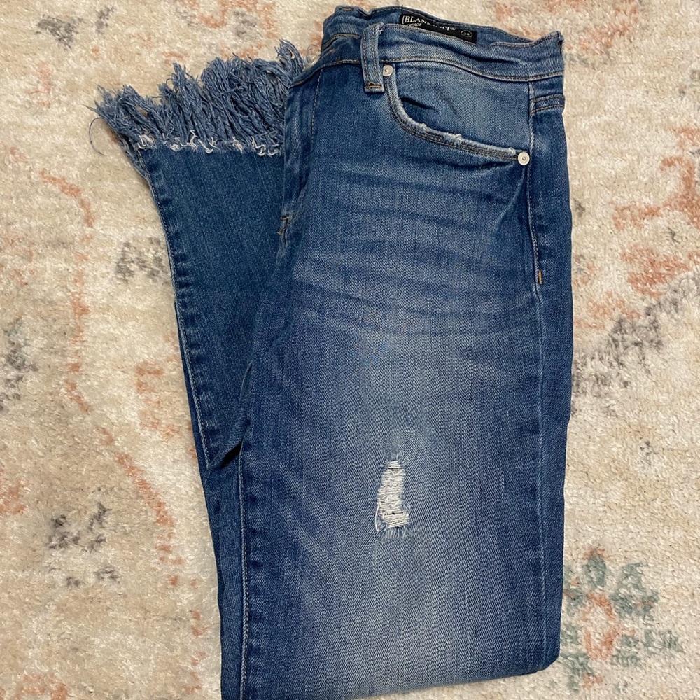 Blank NYC frayed hem jeans